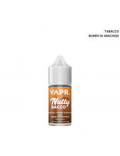 Nutty Bacco di VAPR liquido in versione scomposto 25ml al gusto di Tabacco Burro di arachidi