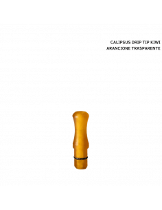Calipsus Drip Tip per Kiwi Vapor Officine Svapo colorazione Arancione Trasparente
