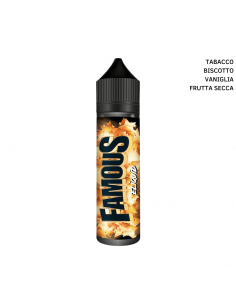 Famous della linea PREMIUM di Eliquid France in versione Scomposto 20ml al gusto di Tabacco Biscotto Vaniglia Frutta Secca
