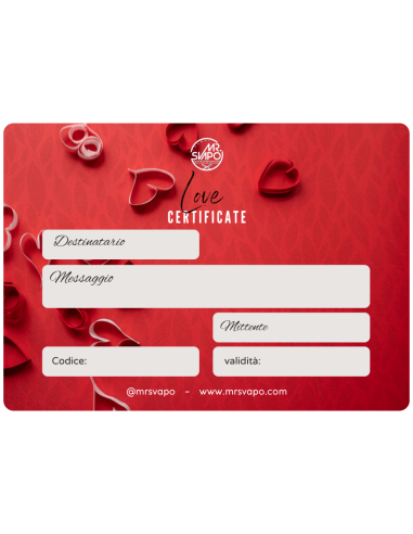 Buono Regalo San valentino da 75 Euro - Mr Svapo