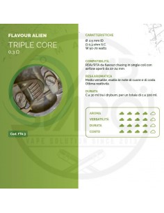 Coil TRIPLE CORE ID 2,5mm FLAVOUR ALIEN 0.3 ohm - Breakill's Alien Lab (FLAVOUR)